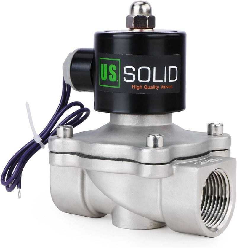 U.S. Solid 1/2" Stainless Steel Electric Solenoid Valve 12V DC Normally Closed - Image 1